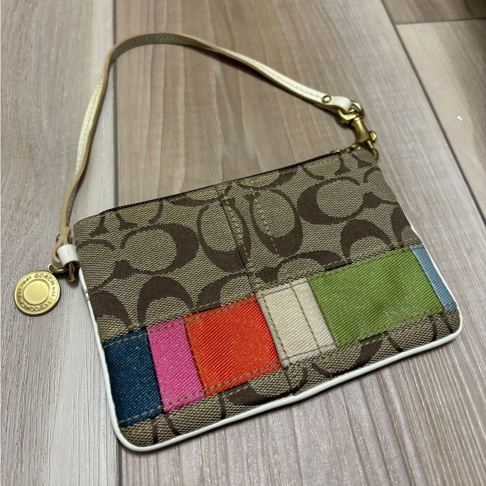 COACH Color Block Wristlet